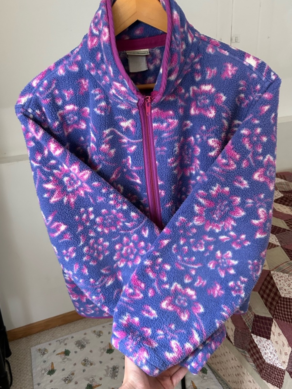 Vintage LL Bean Fleece Floral Jacket - Picture 3 of 9